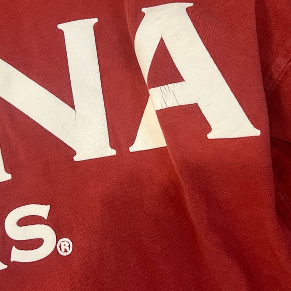 Vintage Indiana University Long Sleeve Crewneck Red Shirt Size Medium - Picture 7 of 8